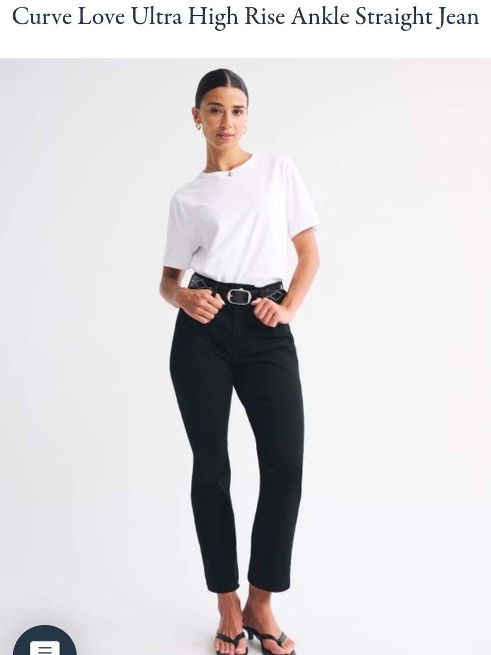 Abercrombie Curve Love Ultra High Rise Ankle Straight Jean